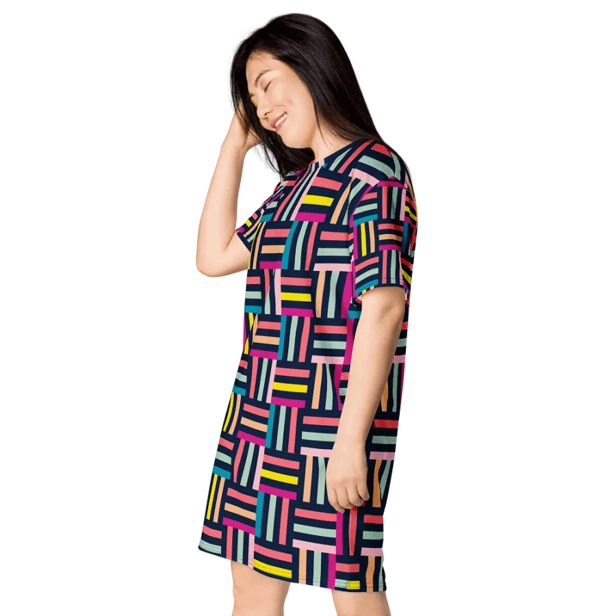Geometric Grid All-Over Dress product image (7)