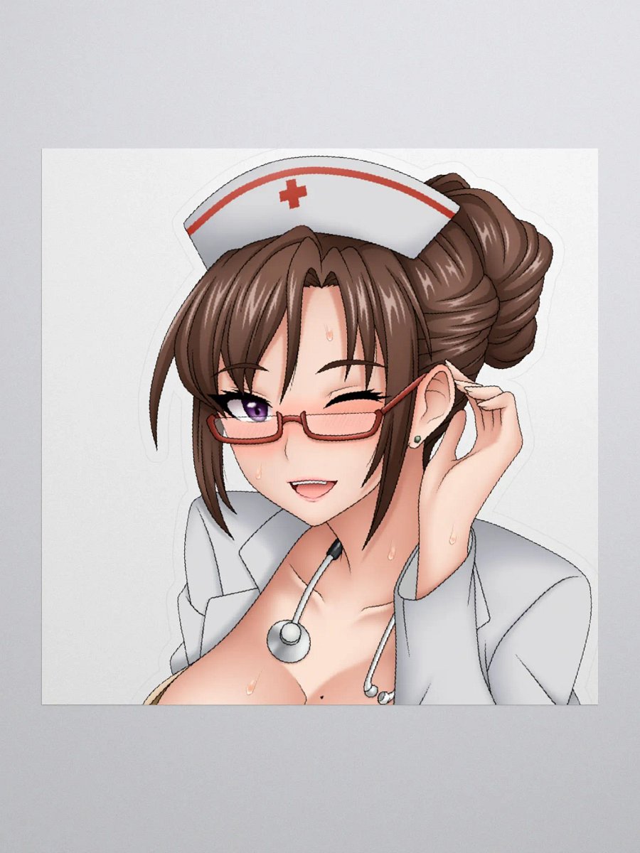 Nurse Wink Sticker (3"x3") product image (1)