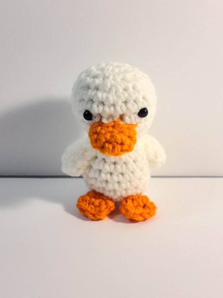 Handmade Amigurumi Mini White Duck Stuffed Animal product image (1)