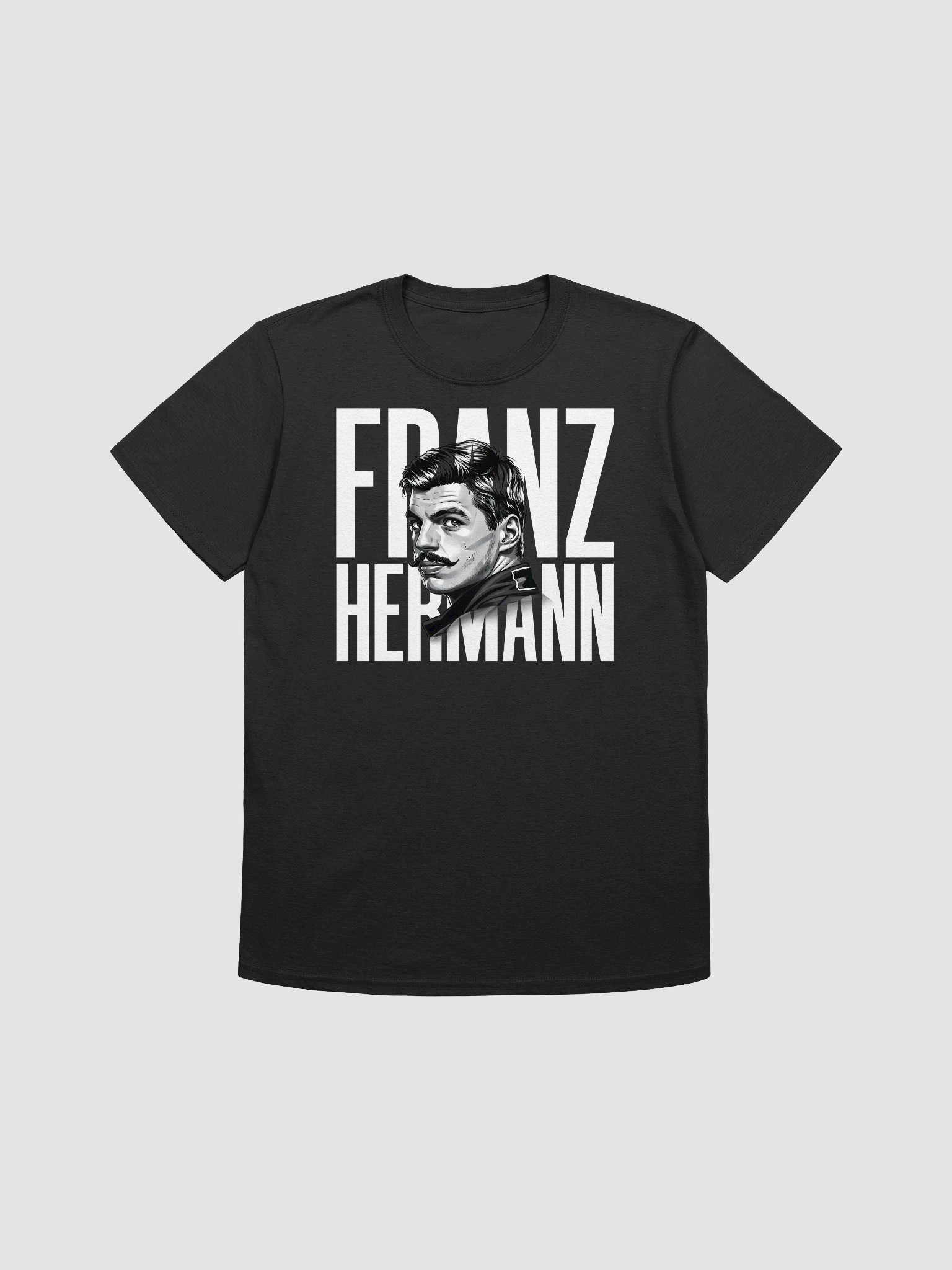 Franz Hermann Max Verstappen Meme Tee - F1 Nürburgring Legend Black & White Art product image (1)