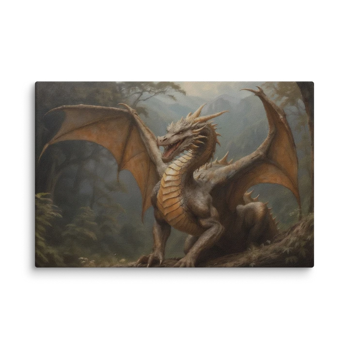 Enchanted Forest Dragon: Fantasy Art Canvas product image (1)