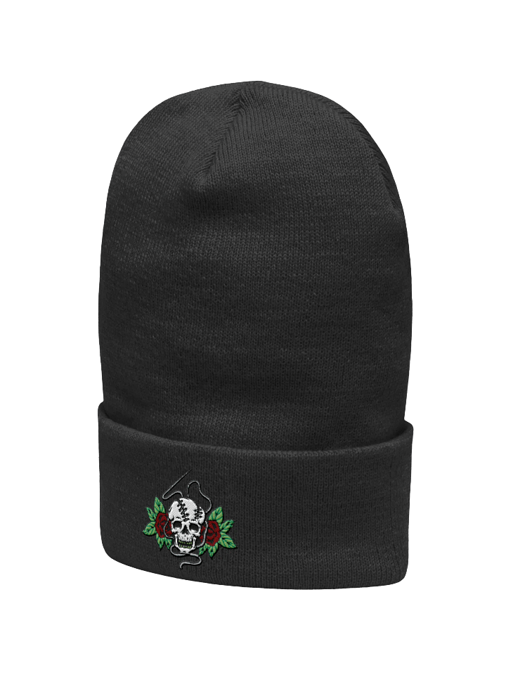 Skull and Roses Embroidered Beanie product image (12)