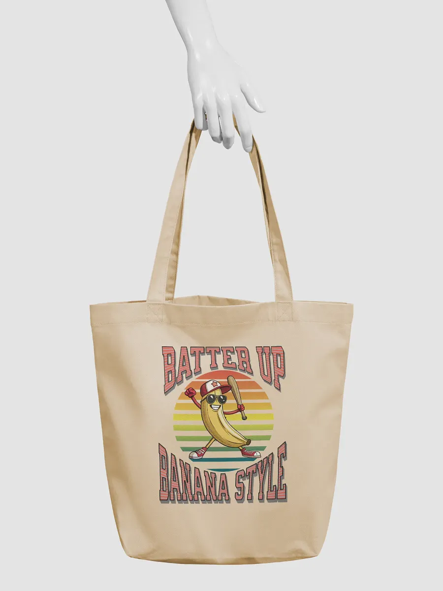 Batter Up Banana Style Baseball Eco-Friendly Tote Bag product image (3)