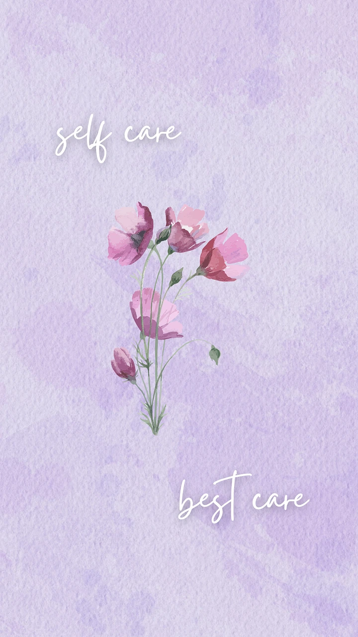 Self Care Flower Phone Wallpaper product image (1)