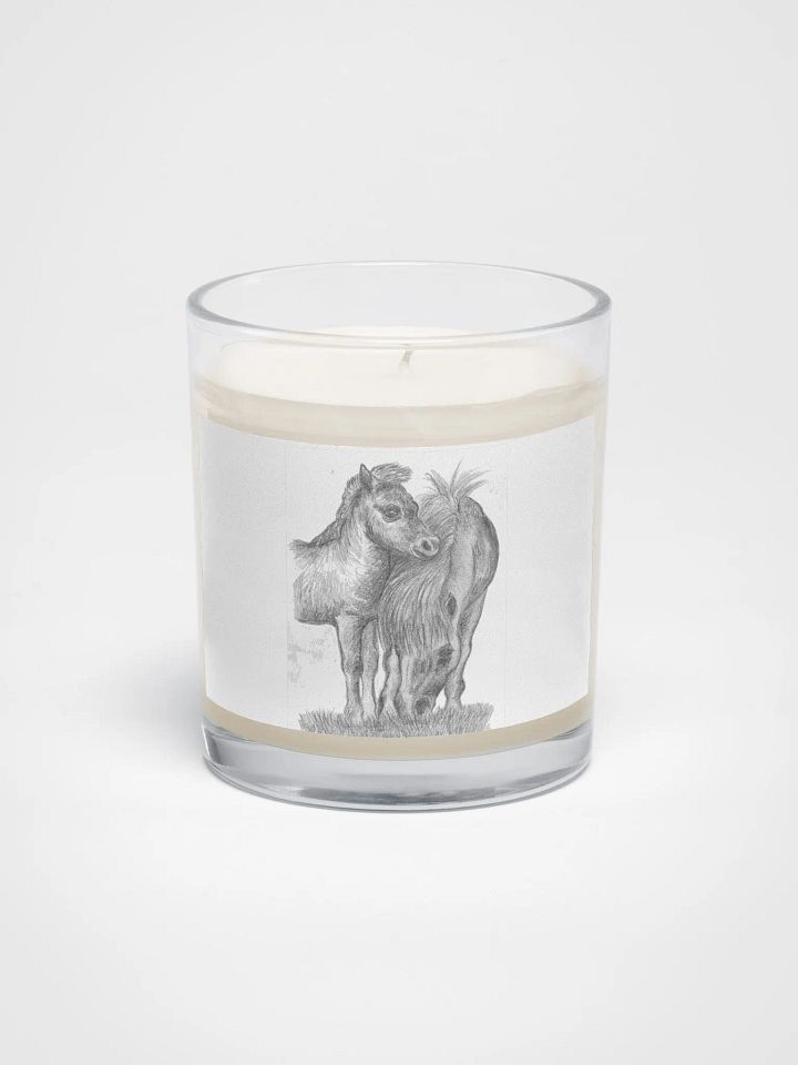 Shetland pony mare and foal candle product image (1)