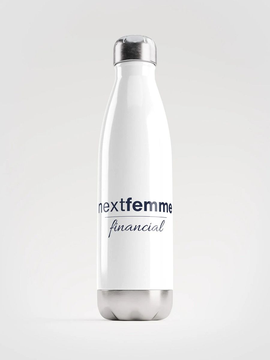 Stainless Steel Elegance Water Bottle with Navy Logotype product image (1)