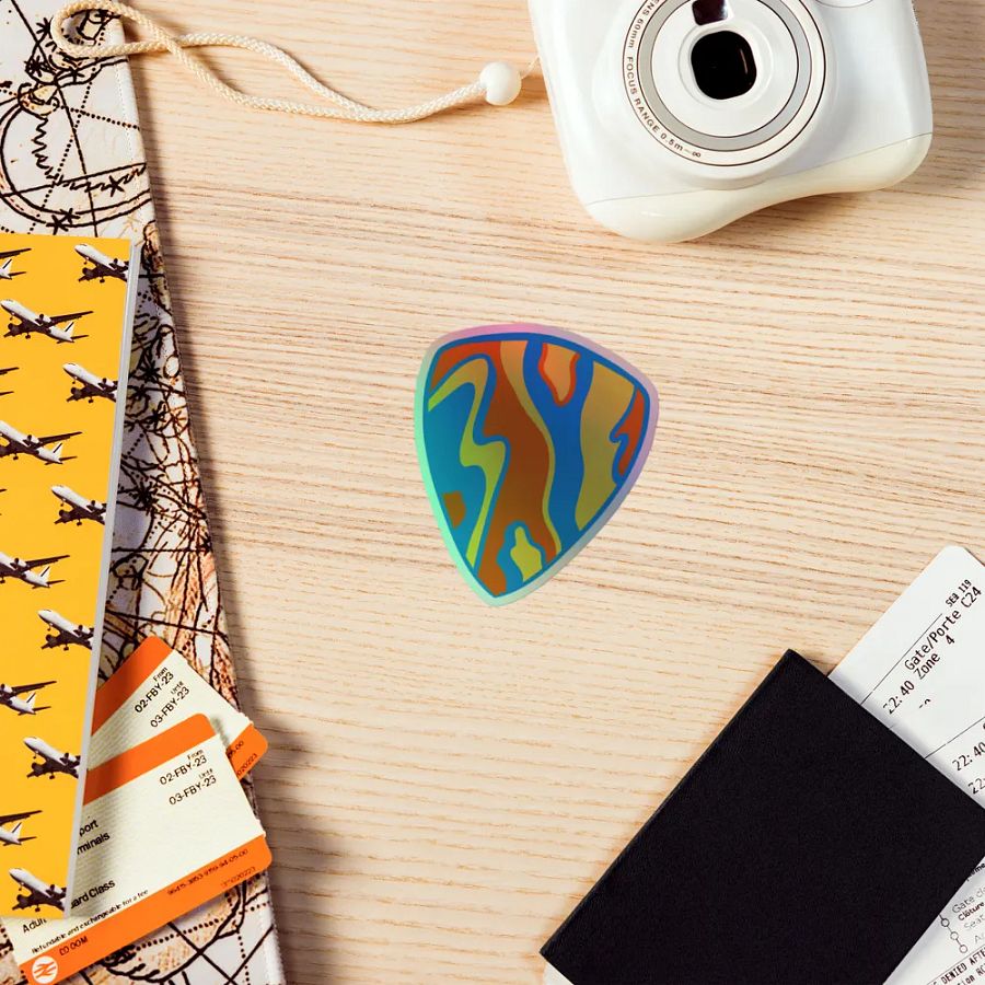 Marble Guitar Pick Holo Sticker product image (5)