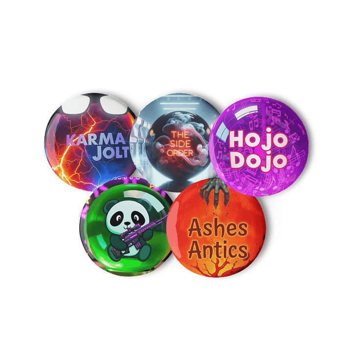 Glowing Marble Team Pin Buttons Set product image (3)
