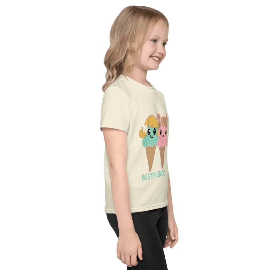 Best Friends Cartoon Ice Cream Cones Kids T-Shirt product image (4)