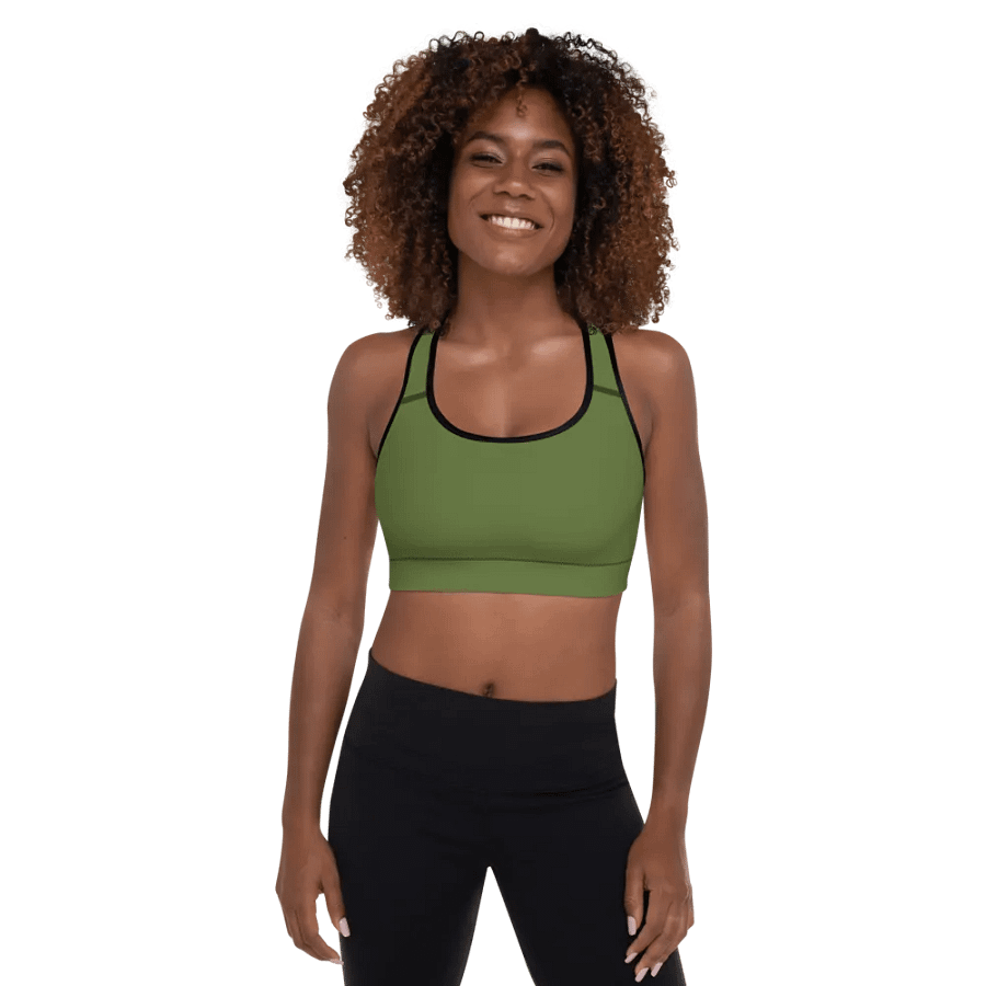 Elevate Your Workout with the Green Padded Sports Bra product image (2)