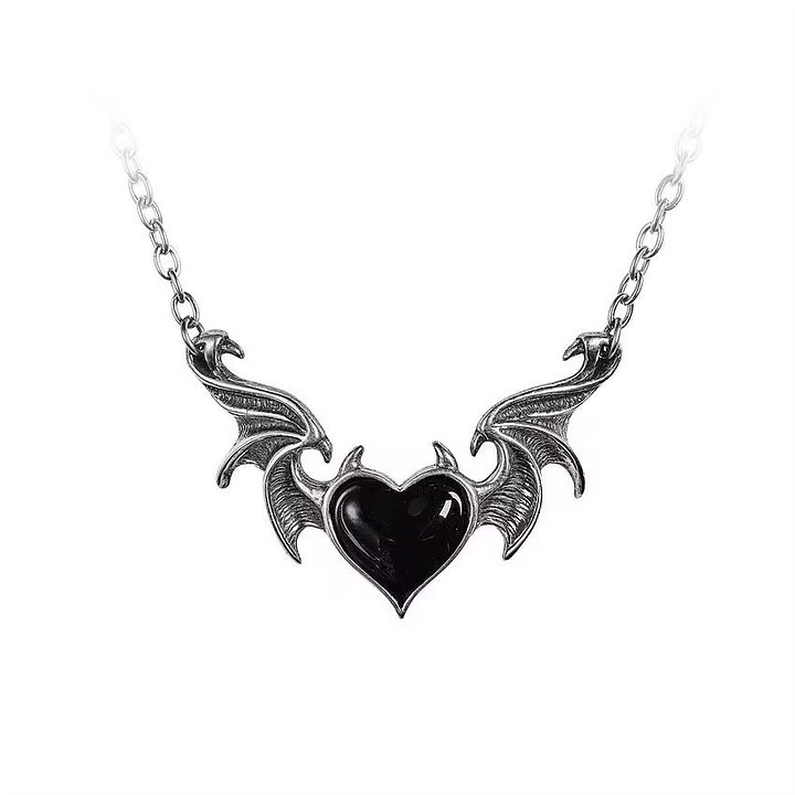 Winged Demon Heart Necklace [PRE-ORDER ONLY] product image (1)