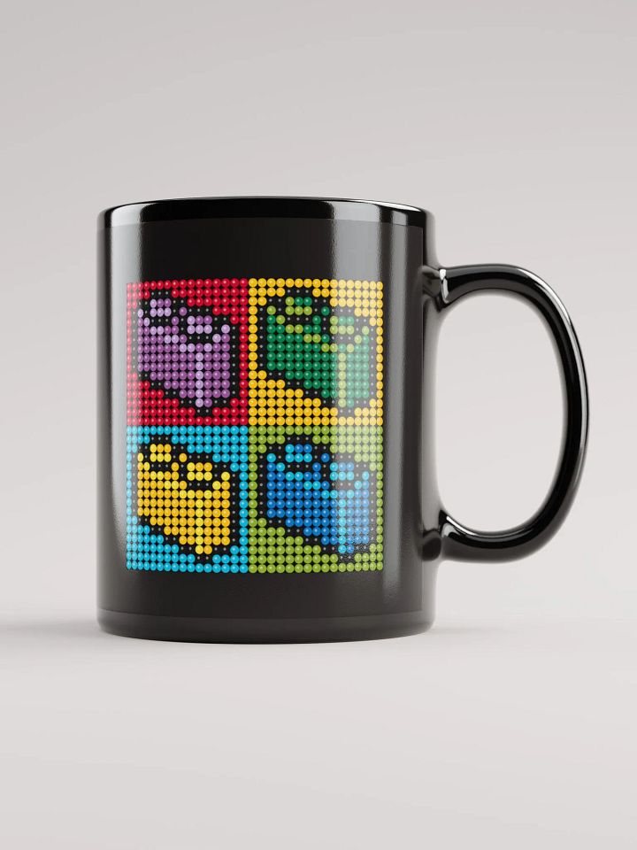 Brick Pixel Art Black Glossy Mug product image (2)