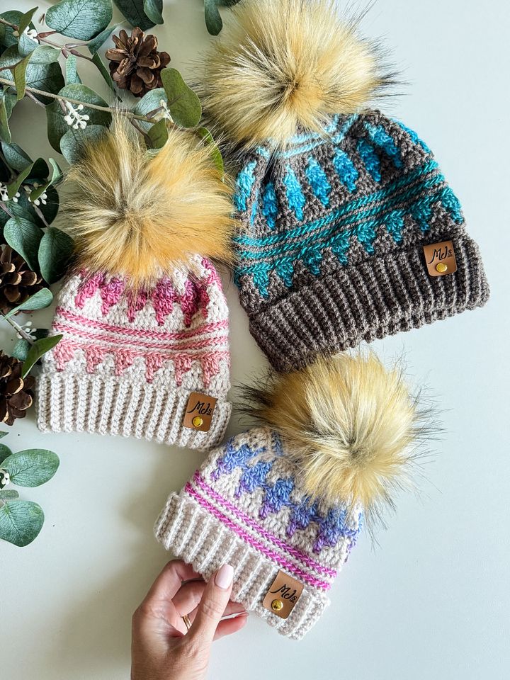 Autumn's Charm Mosaic Hat Crochet Pattern product image (1)