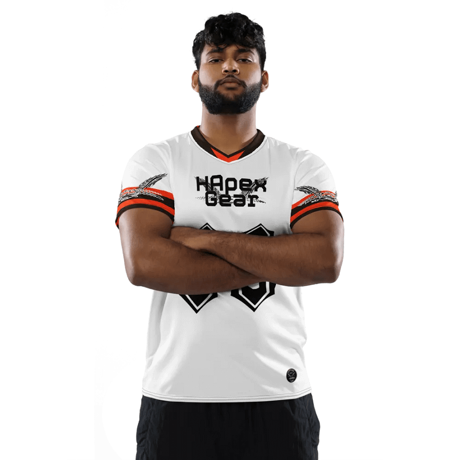 Dieter - White - Recycled Unisex Sports Jersey - Black HApex Gear Black Logo product image (5)