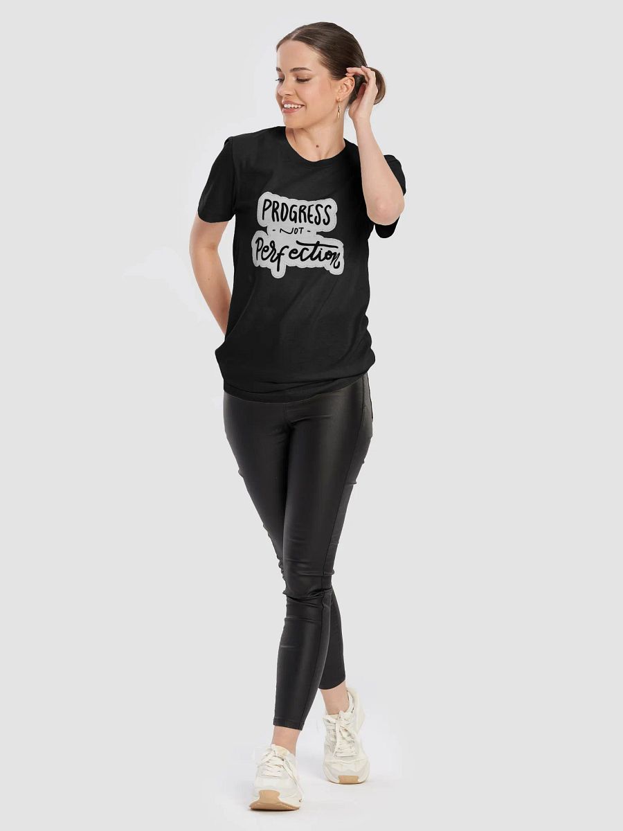 Progress Not Perfection Black Unisex T-Shirt product image (6)