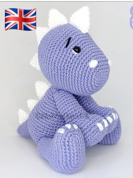 UK Pattern - Amigurumi Crochet Dinosaur product image (1)