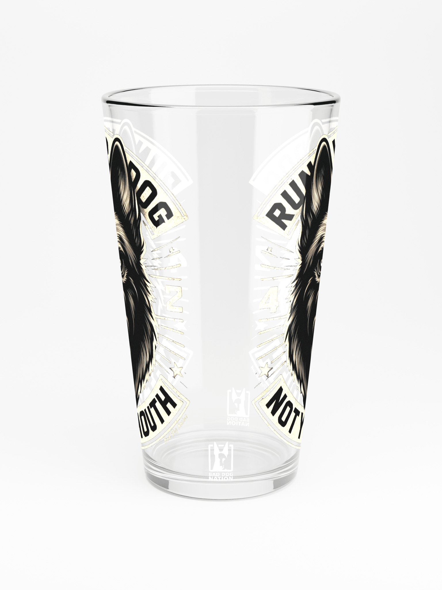 Run Your Dog Not Your Mouth - 16oz Pint Glass product image (2)