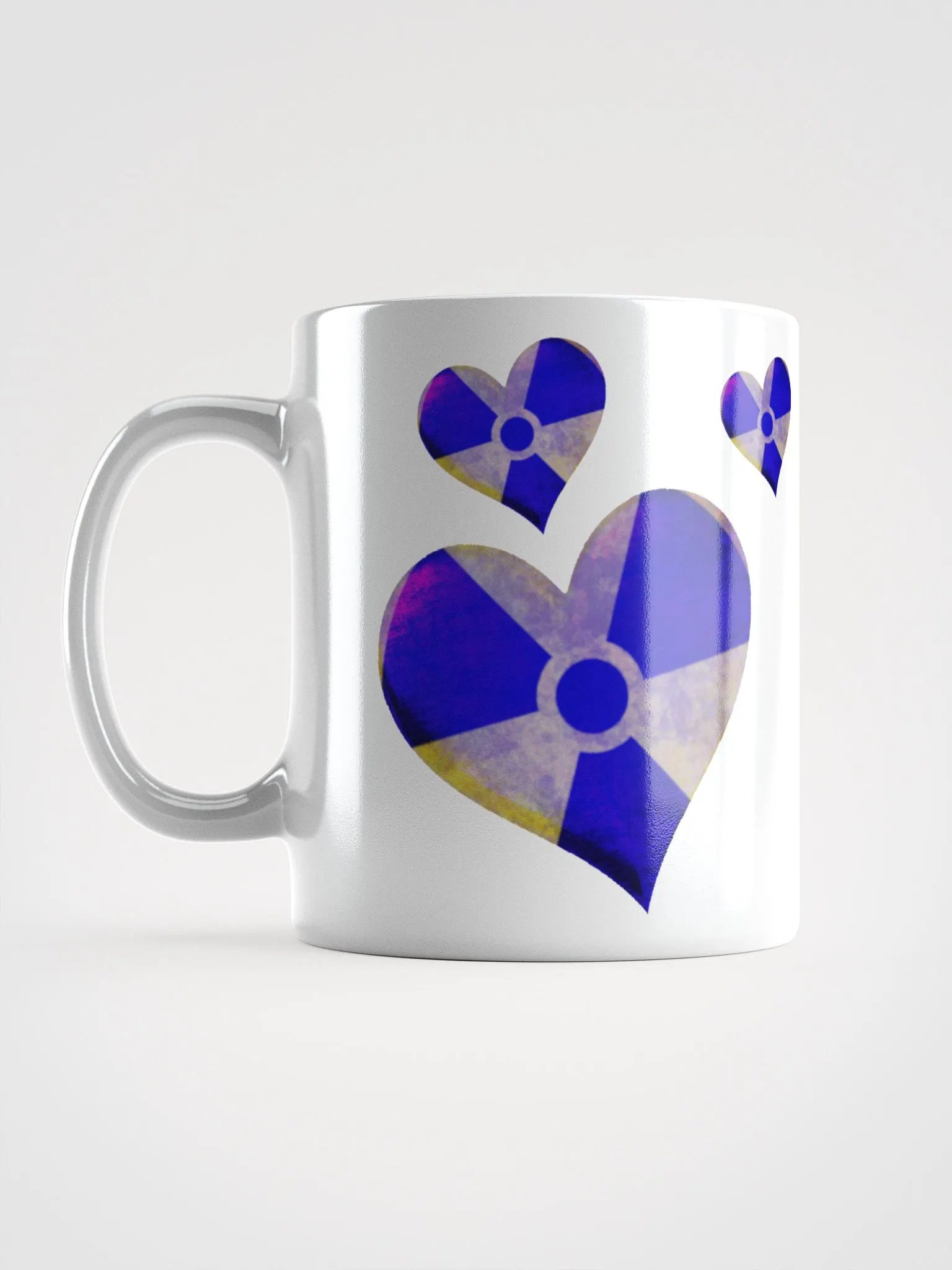 50 Rad Hearts Mug - Blue on White product image (6)