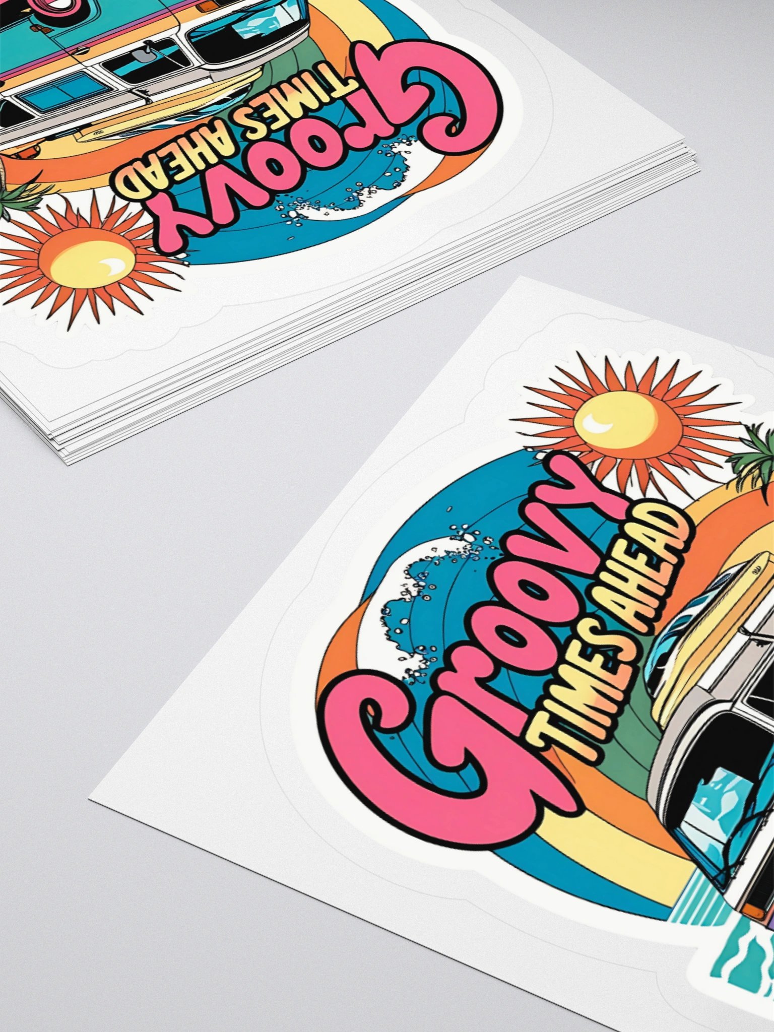 Groovy Times Ahead Van Sticker product image (10)