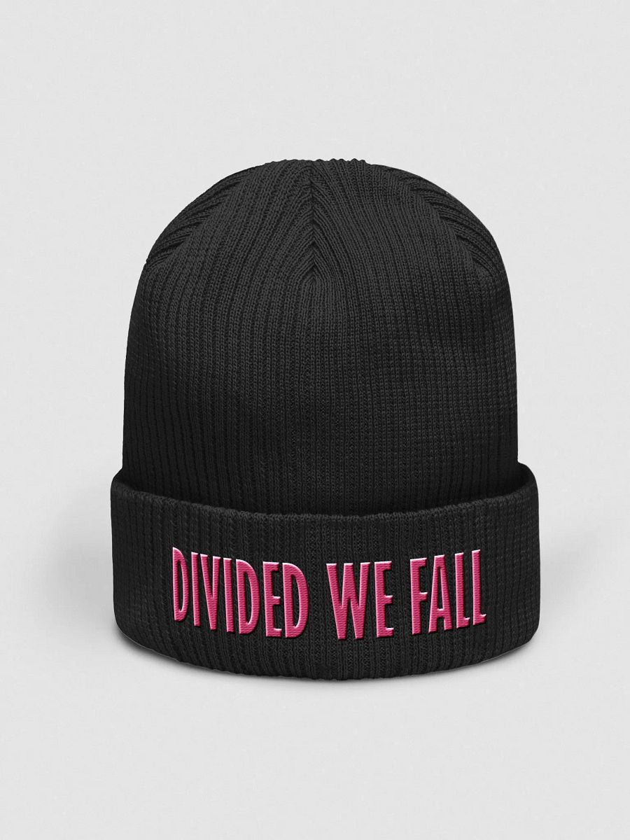 Divided We Fall - Pink - Beechfield Organic Ribbed Beanie product image (1)