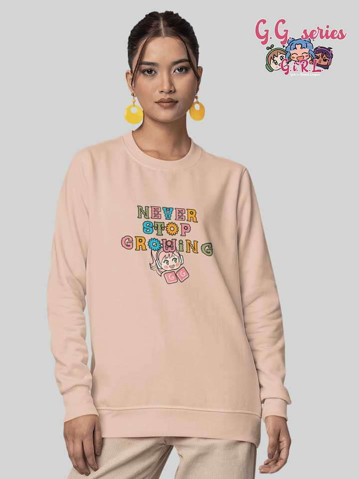 Gamer girl sweatshirt - Never Stop Growing from Good Game Series by Gi.R.L. product image (1)