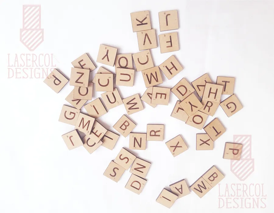 Scrabble tiles Alphabet - Laser Cut Files product image (3)