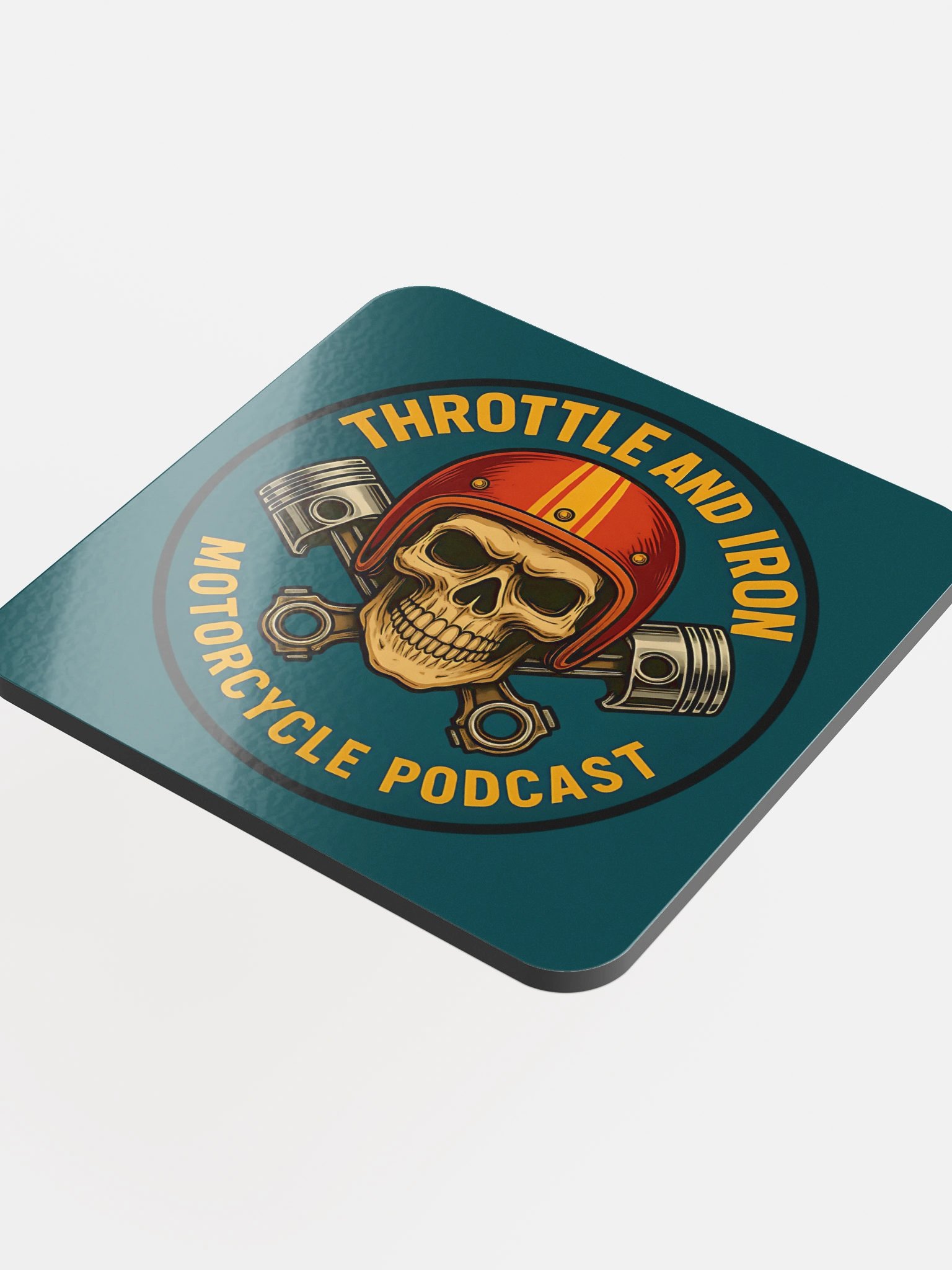 Throttle & Iron “Skull & Pistons” Motorcycle Coaster product image (4)
