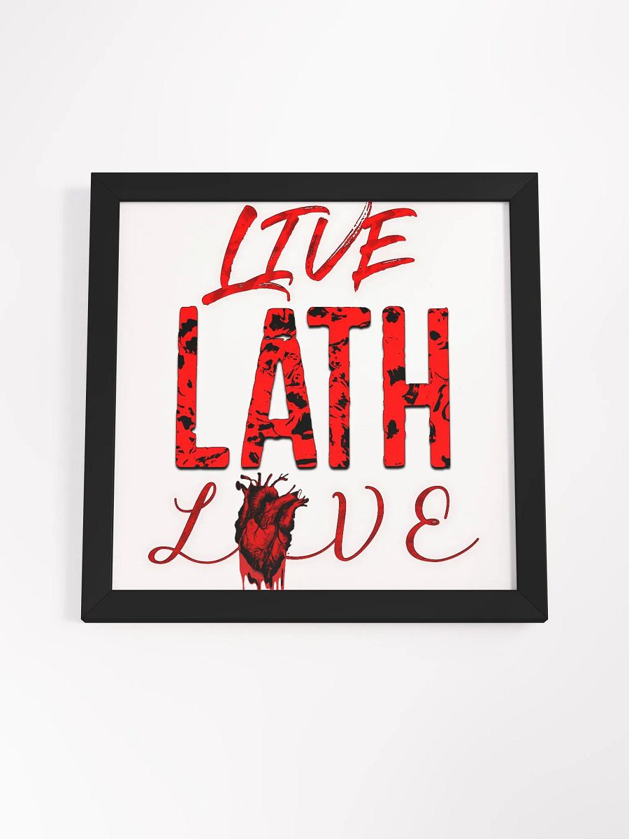 Framed Matte Square Poster Live Lath Love product image (4)