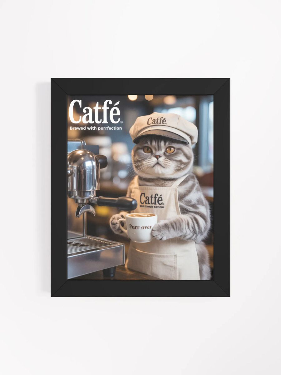 Grumpy Cat Barista Framed Poster product image (5)