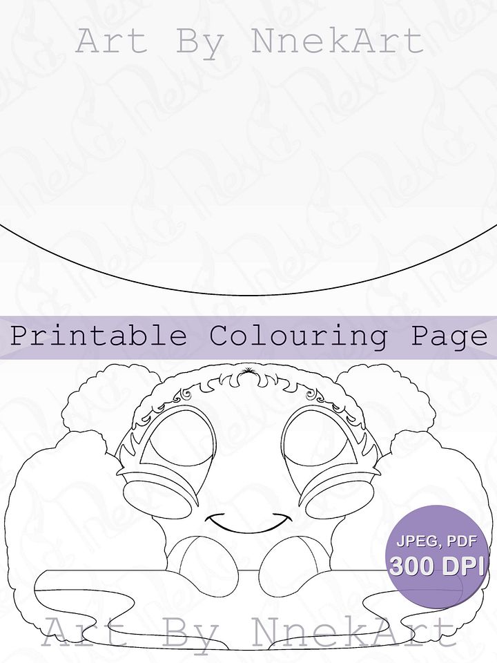 Moon Eyes Colouring Page product image (1)