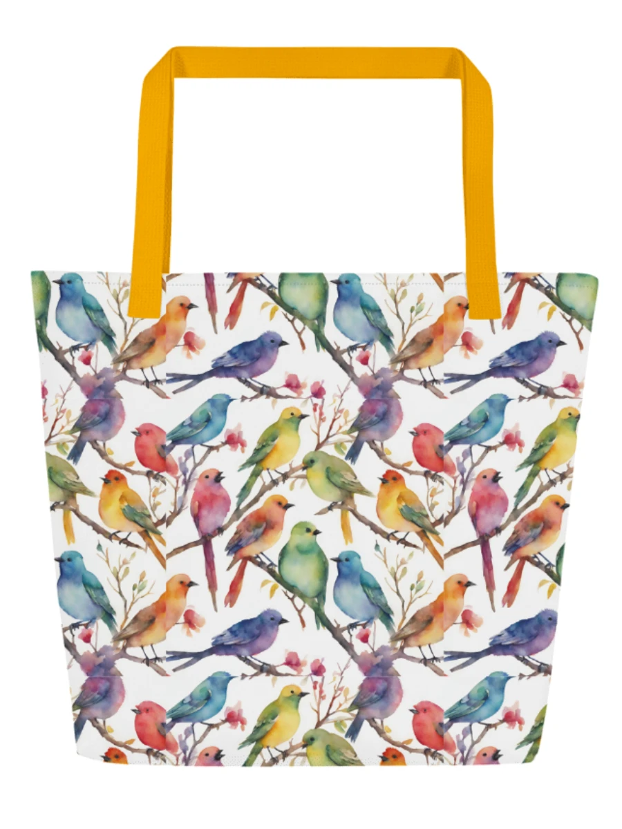 Multi Coloured Birds Tote Bag product image (2)