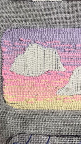 HI LOOK AT THIS!! I made this keyboard rug / wrist rest whatever you wanna call it lol it’s a super cozy sunset sky design th...