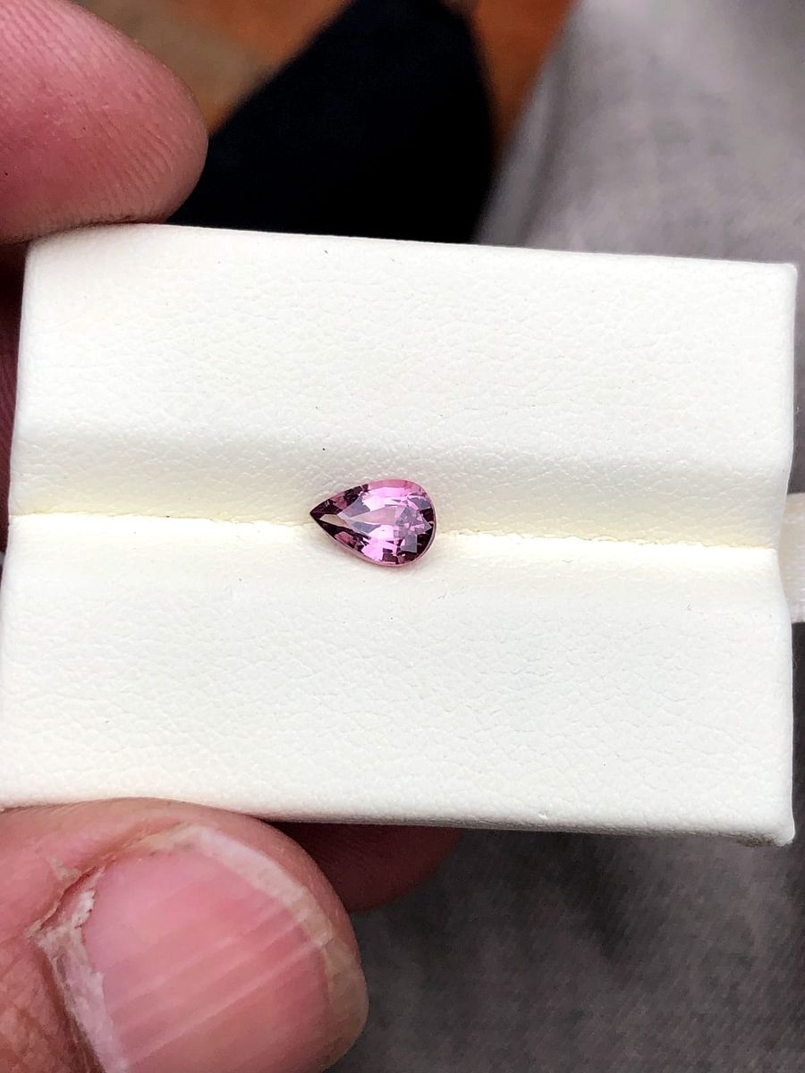 BURMES SPINEL PINK COLOR PEAR SHAPE CUT GEMSTONE FOR JEWELRY, 0.80 CRT product image (3)