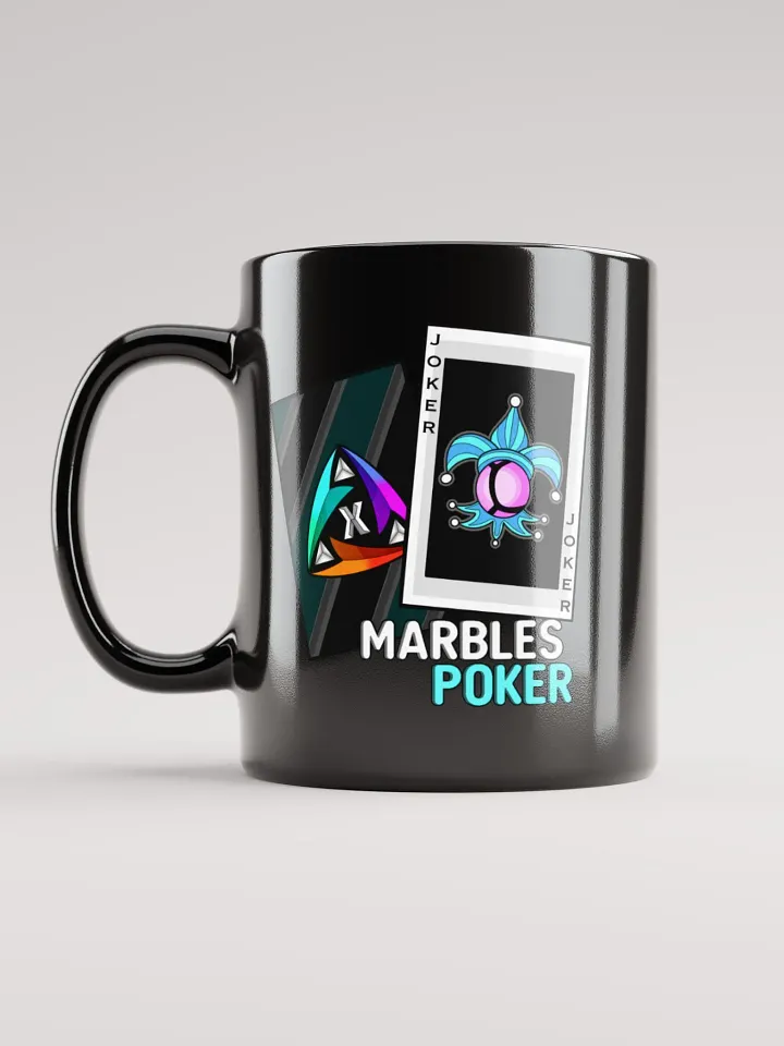 Marbles Poker V2 Black Glossy Mug product image (1)