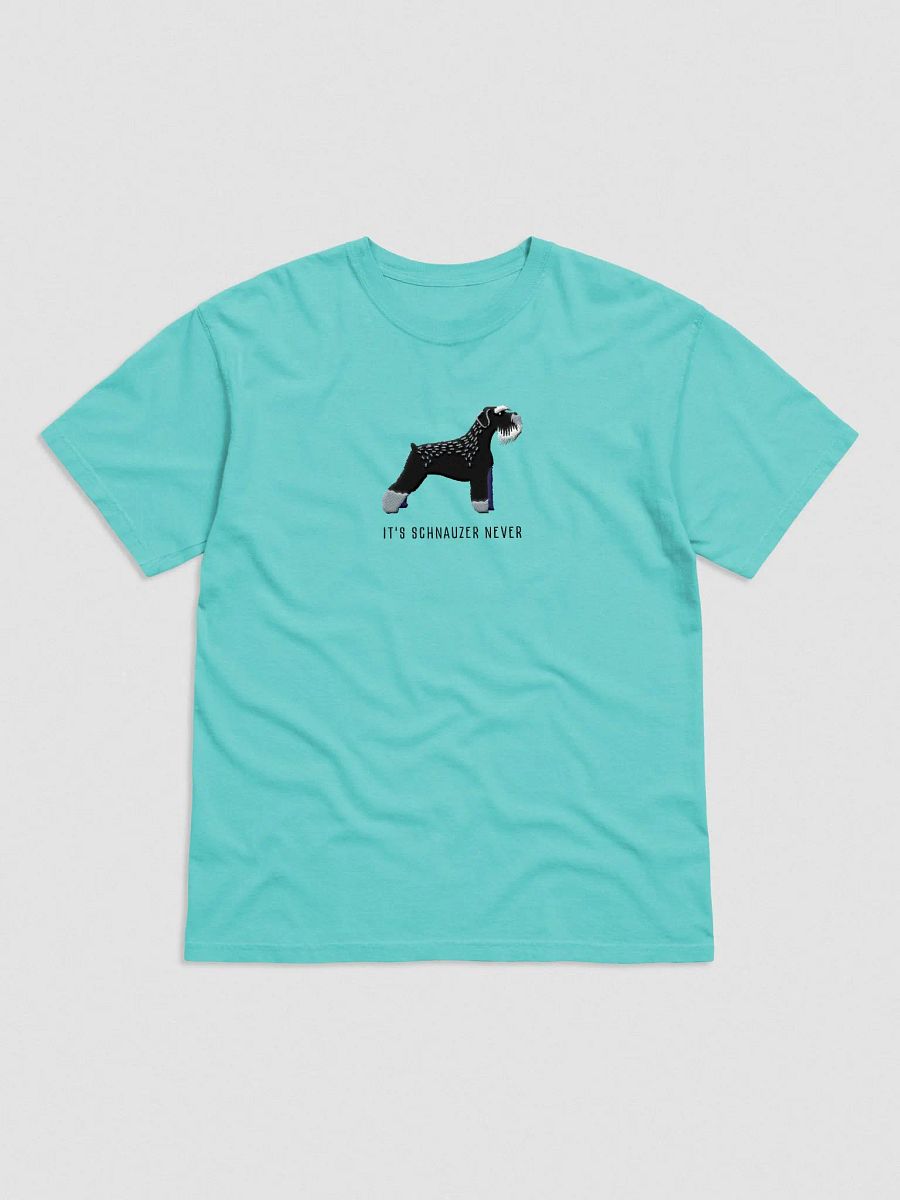 It's Schnauzer Never T-Shirt(Embroidered) of a Schnauzer(Black & Silver) product image (4)