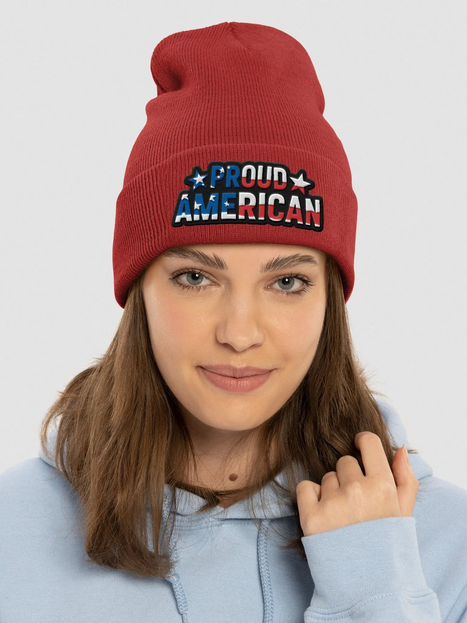Cuffed Beanie: Proud American product image (2)
