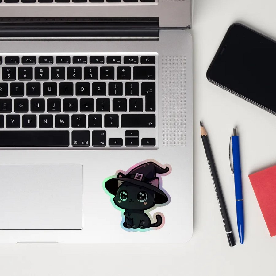 Witchy Kitten Holographic Sticker Set product image (12)