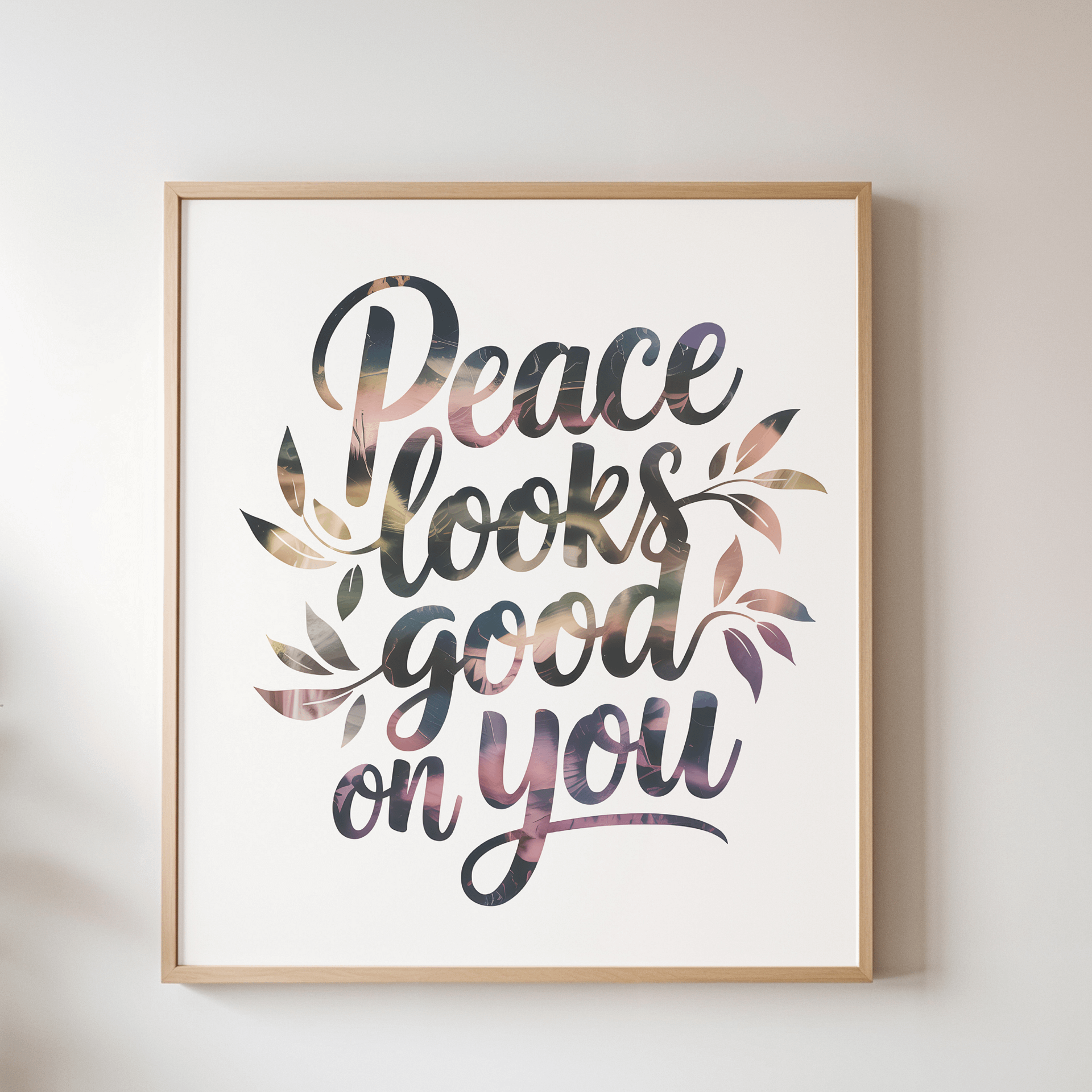 Peace Looks Good On You, Mental Health png, Motivational Png, Positive Png, Mental Health Matter Png, Be Yourself Png, Positive Vibes Gift product image (1)