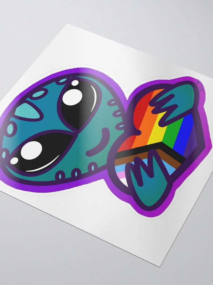 Inclusive Rainbow Pride Alien Sticker product image (1)