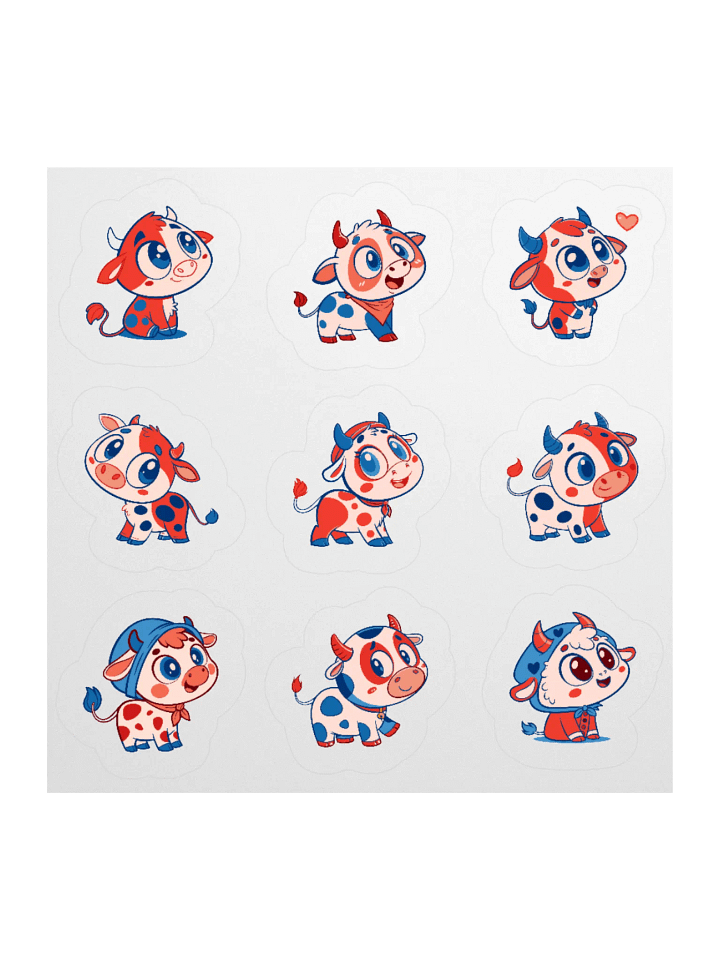 Whimsical Cow Collection Stickers product image (2)