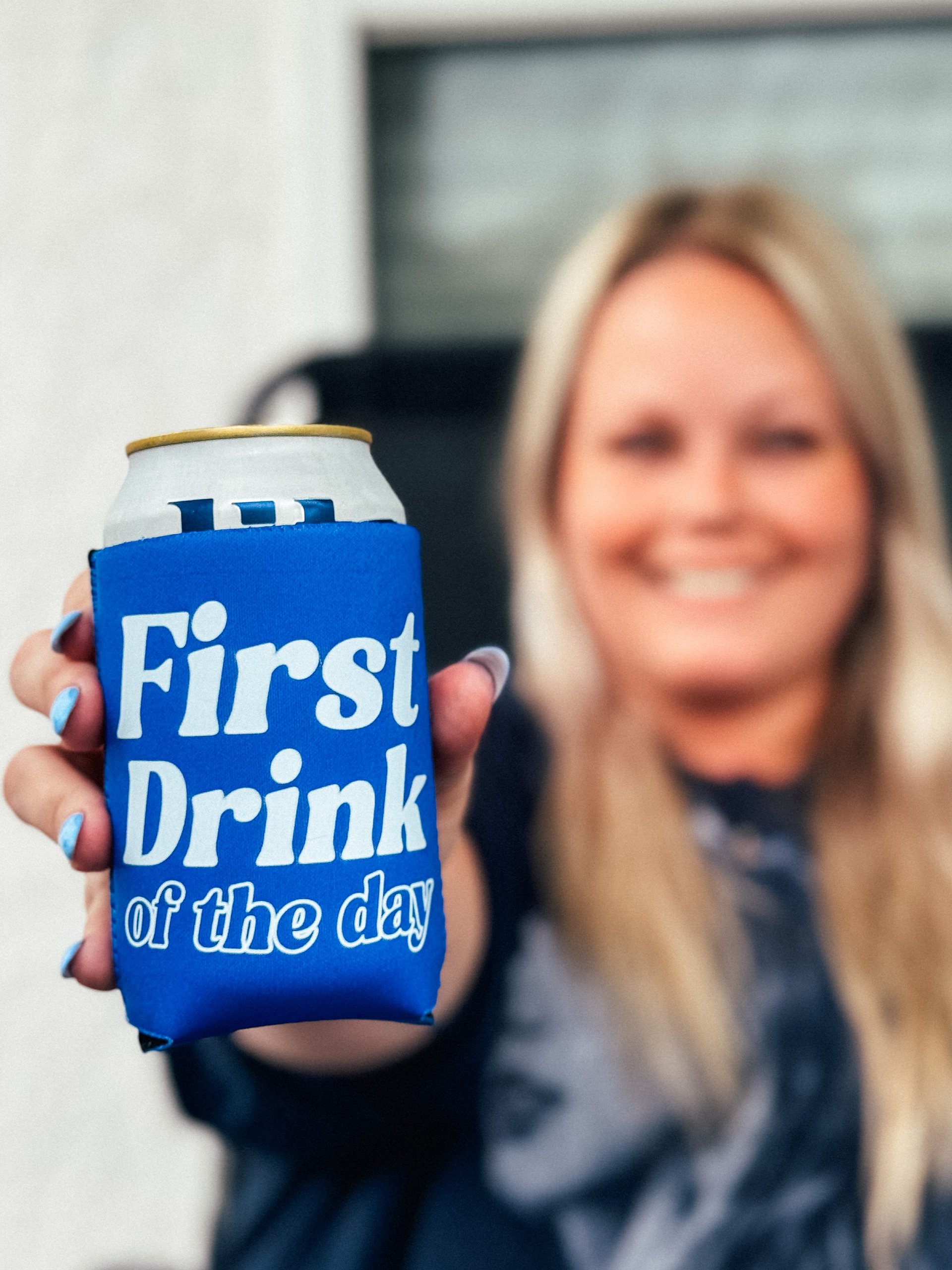First Drink - Premium Neoprene Can Koozie product image (1)