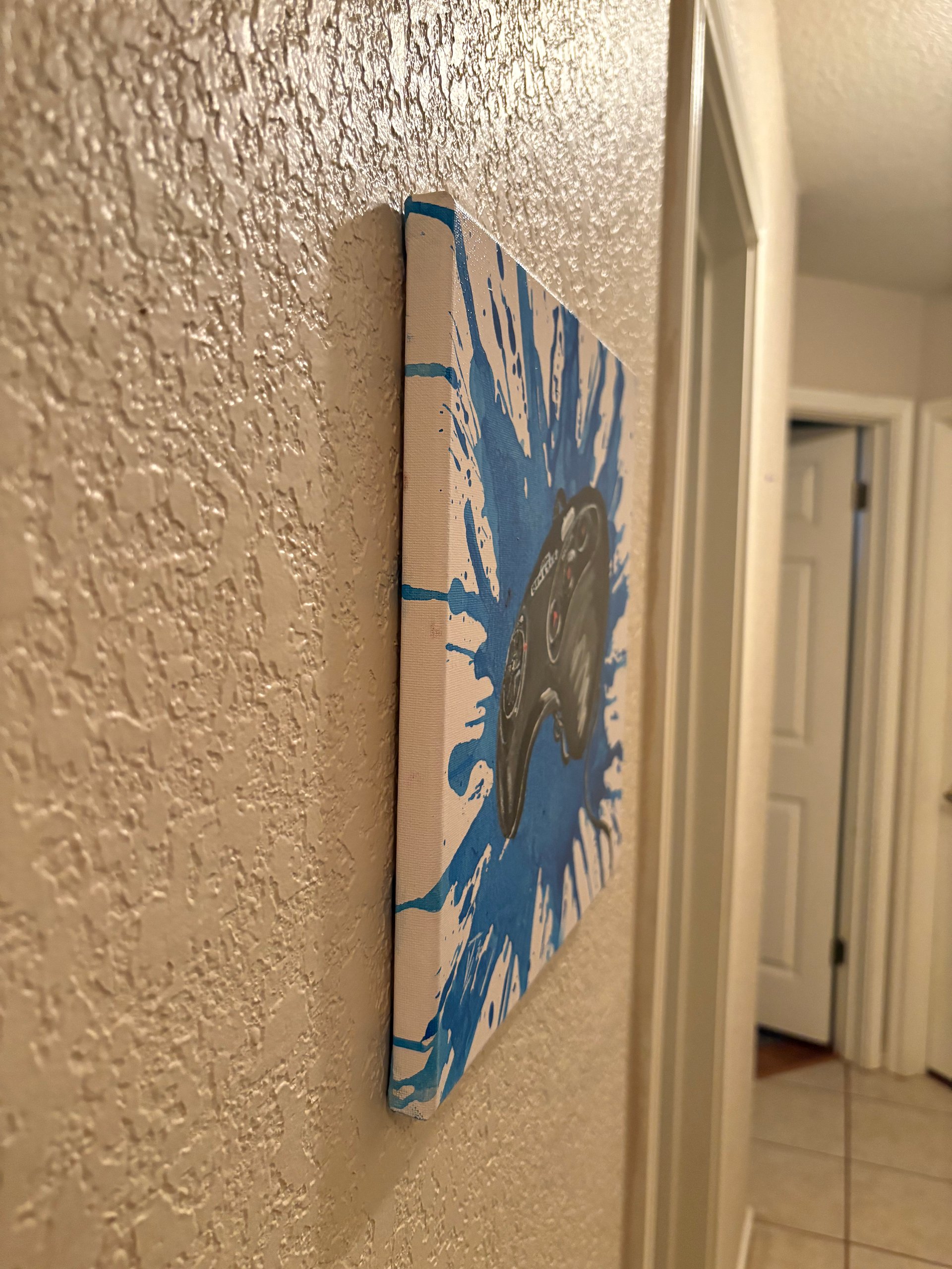 Hand painted “A New Challenger” Controller Splatter Painting product image (5)
