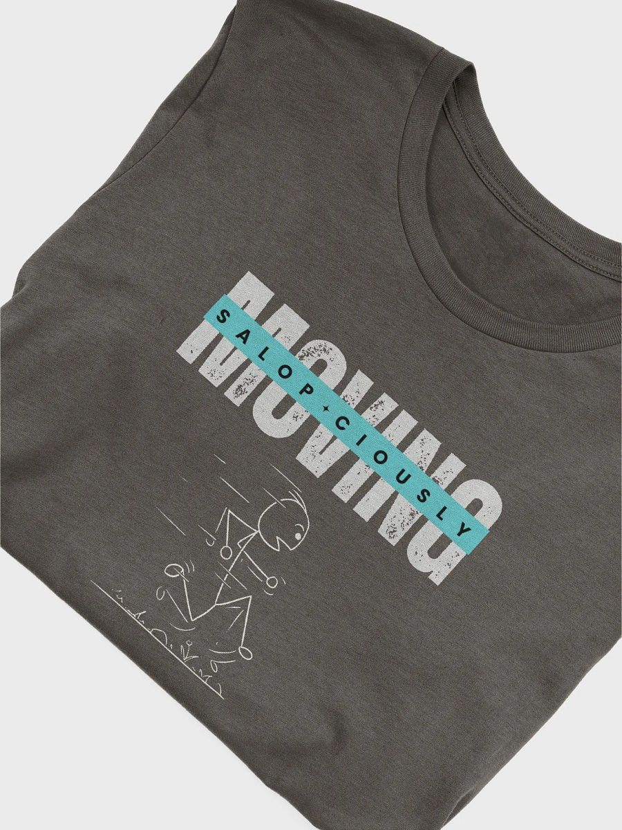Moving SALOP*CIOUSLY Humor Blue Text T-Shirt product image (42)