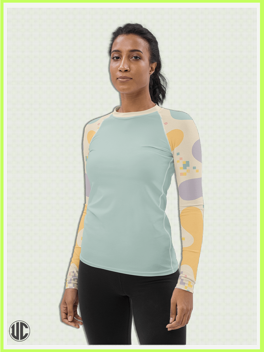 Theo's Digital Wave – Women’s Rash Guard product image (3)