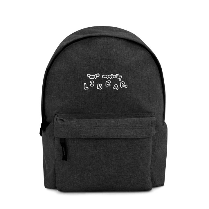 *not* mentally linear embroidered backpack product image (1)