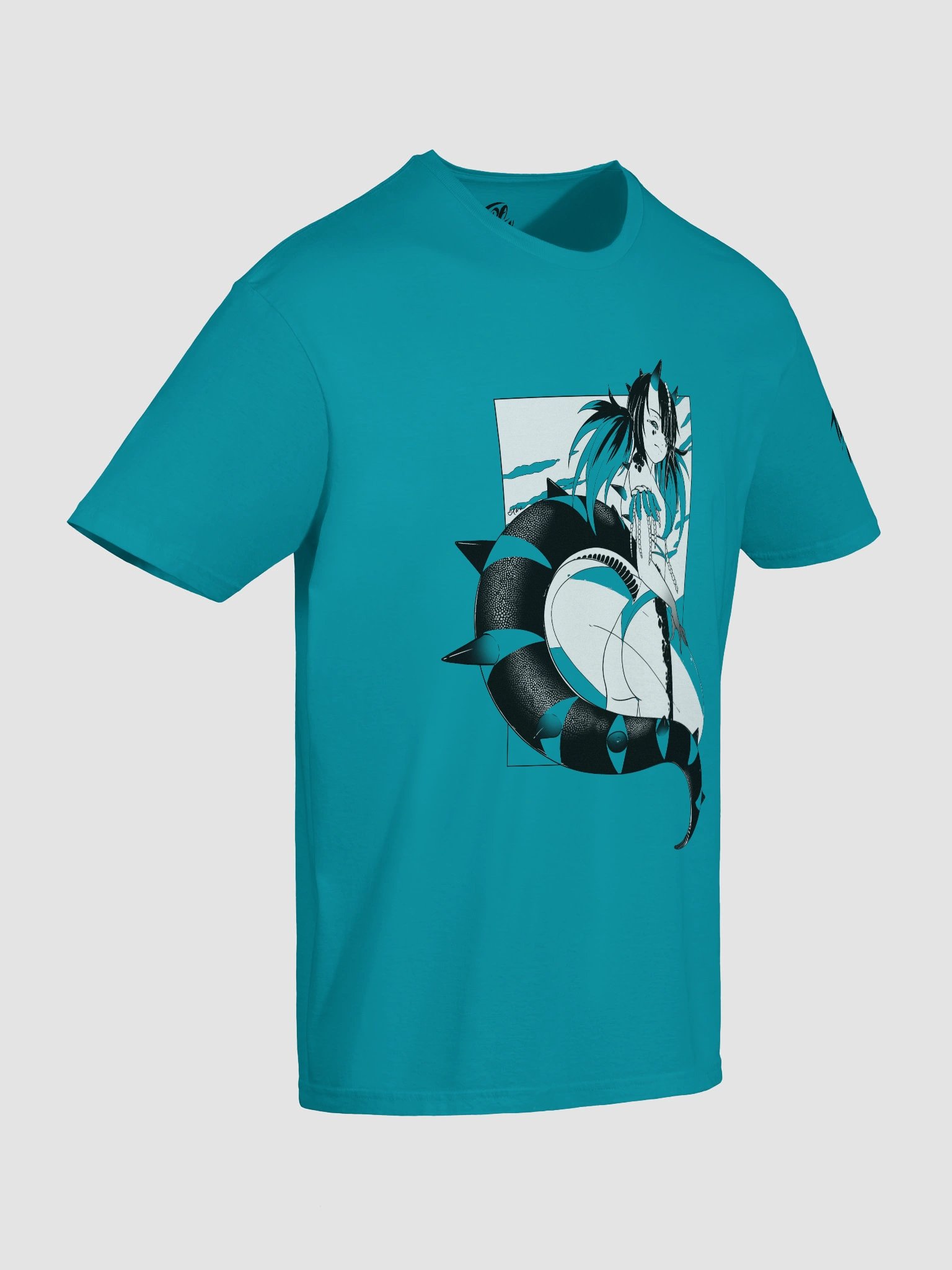 Hot Dino Girl Summer Soft Tee (B&W Ver.) product image (7)