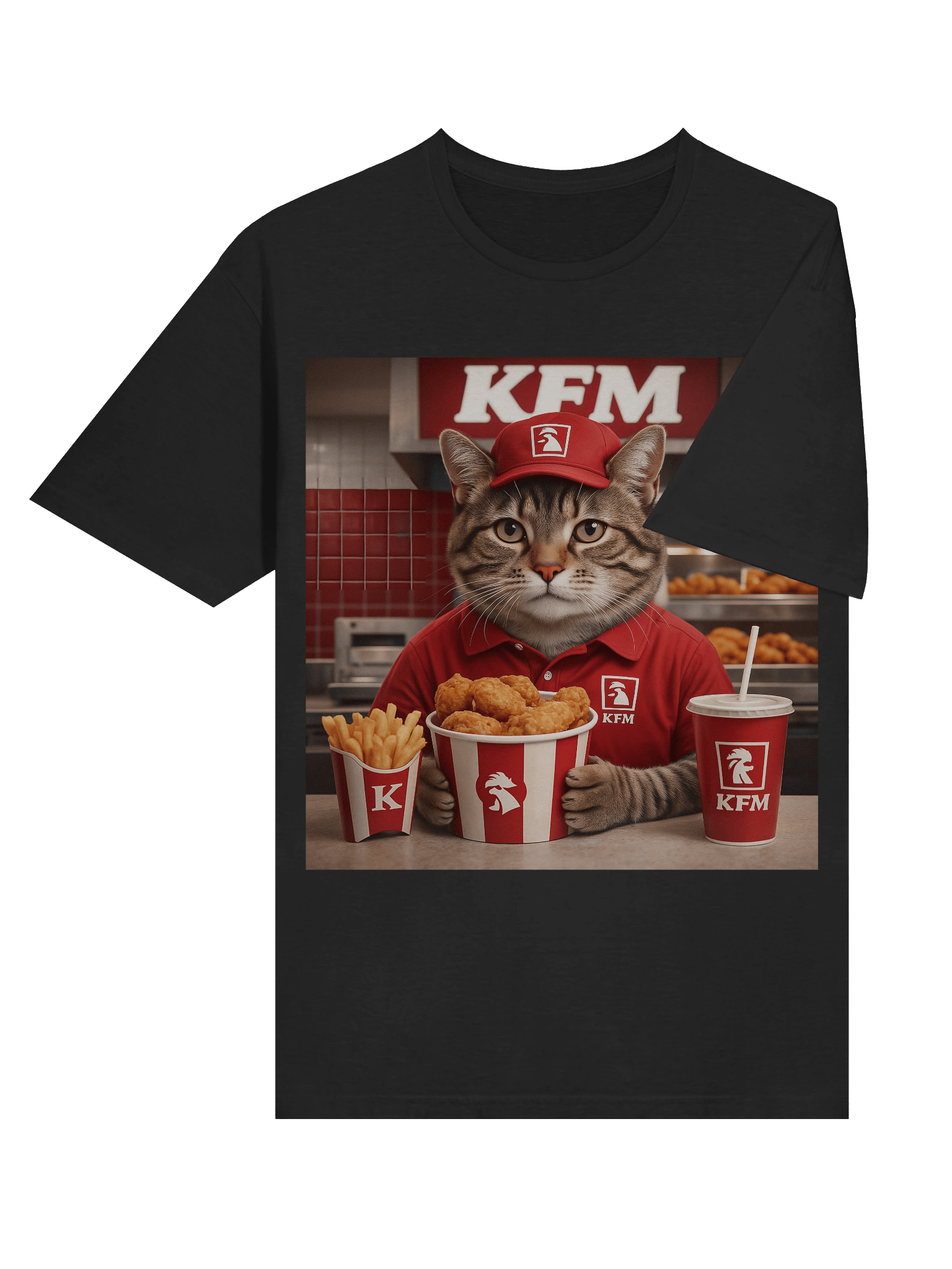 KFM Cat Fast-Food T-Shirt product image (49)