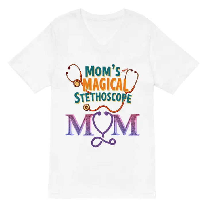 Mom's Magical Stethoscope V-Neck Tee product image (6)
