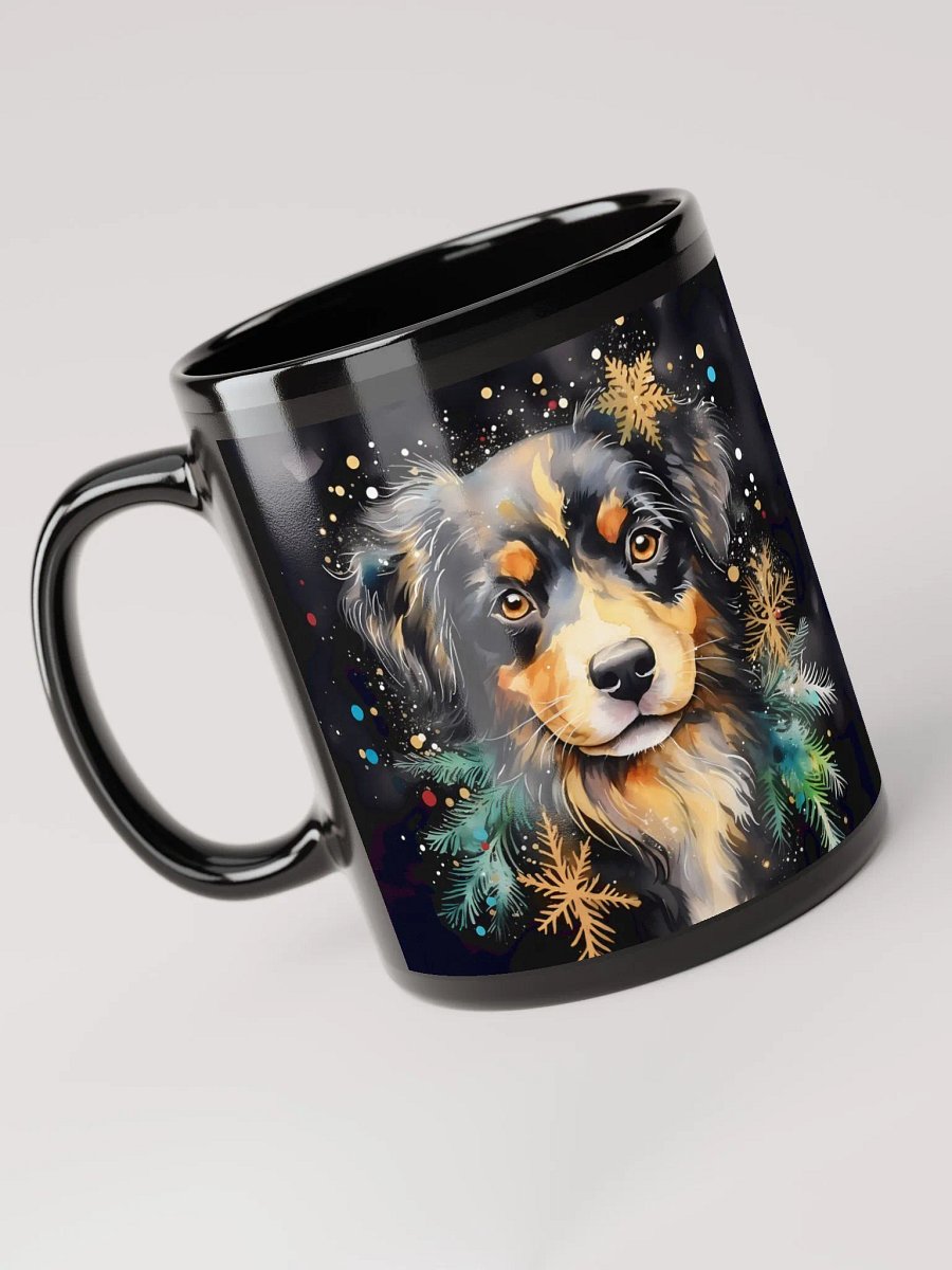 Holiday Dog Dreams Black Glossy Mug product image (3)