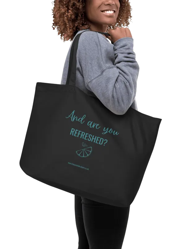 And Are You Refreshed? - Teal Organic Tote Bag product image (2)